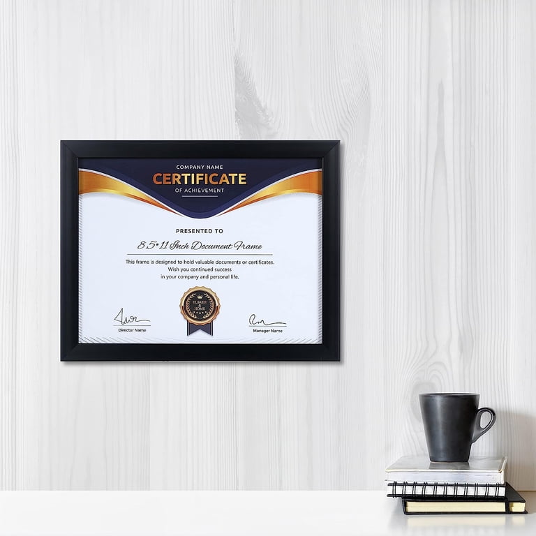 ELSKER&HOME 6-Pack White Certificate Frames – Perfect For 8.5x11 Docs, Diplomas & Awards