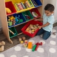 thumbnail image 3 of KidKraft Wooden Sort It & Store It Bin Unit with 12 Plastic Bins - Primary & Natural, 3 of 6
