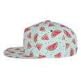 thumbnail image 3 of Fotbe Watermelon Flat Bill Visor Cap Classic Snapback Hat Polyester Foam Trucker Hat Trucker Cap Adjustable Baseball Cap, 3 of 9