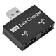 thumbnail image 2 of Hub Usb20 Macho Doble Cargador Divisor Adaptador Usb y Splitter a 2 Puertos Usb para Coche Doble Convertidor Concentrador negro ANGGREK Otros, 2 of 8