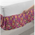 thumbnail image 2 of Paisley Bed Skirt, Ornaments Colorful Tones Pattern Paisley Inspired Continuing Pattern, Elastic Bedskirt Dust Ruffle Wrap Around for Bedding Decor, 4 Sizes, Pale Fuchsia Multicolor, by Ambesonne, 2 of 2