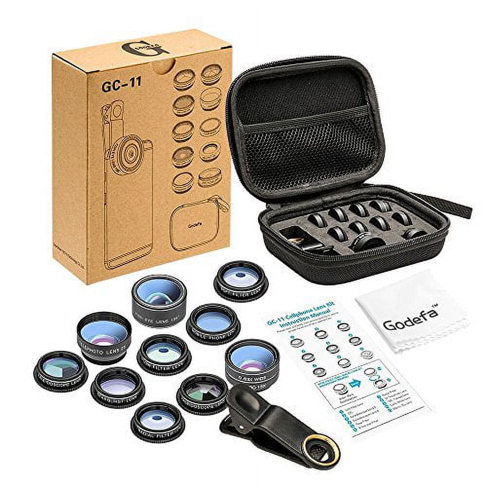 11 in Cell Phone Camera Lens Kit Wide Angle Lens Macro Lens+