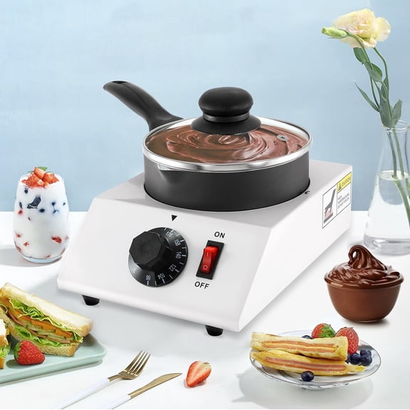 Commercial Electric Chocolate Melting Pot Single Pot - High Efficiency Fondue  for Chocolate Butter Cheese