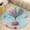 Flannel-1, variant on Colorful Hot Air Balloons Bright Blue Sky Clouds Round Area Rugs for Bedroom Living Room, 4FT Soft Comfy Indoor Circle Carpets, Floor Mat
