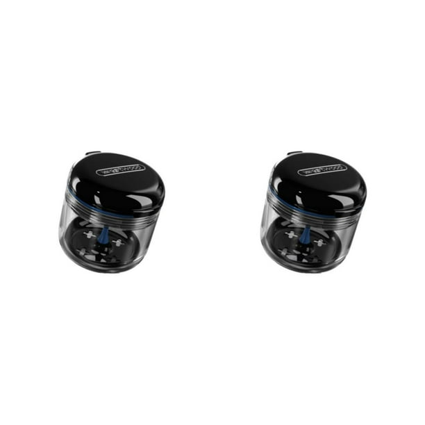Soidarity Práctica caja para dentaduras postizas con separación en seco Cepillo para dentaduras postizas de ABS sin complicaciones - Materiales negro ártico 2Conjunto