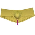 thumbnail image 3 of Botmois 3PACK Men's Boxer Briefs String Bikini Bottoms Thong Underwear Comfort Mini Pants Pouch Tangas Underpants Sissy Panties 3PGY M, 3 of 5