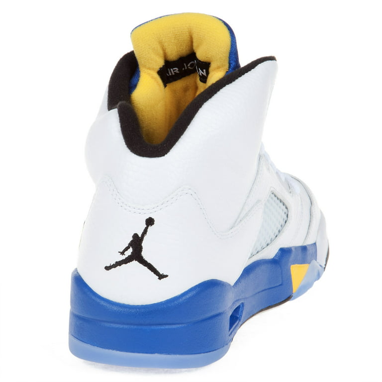 Nike Mens Air Jordan 5 Retro Laney White/Varsity Royal/Maize 136027-189 