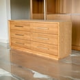 thumbnail image 6 of Noe Malia 68 Inch Dresser, 6 Drawers, Nickel Handles, Natural Solid Wood, 6 of 6