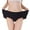 Black, variant on Huanledash Women Plus Size Stretchy Seamless Solid Color Middle Waist Underwear Panties