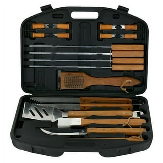 SHOP-STORY - LUXURY CASE BBQ : Set de 5 Ustensiles Or pour Barbecue