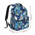 thumbnail image 2 of Easygdp Blue and White Butterflies Mochila Ergonómica Versátil para Laptop - Múltiples Bolsillos, Correas Ajustables, Unisex para Escuela, Viajes y Actividades al Aire Libre-One Size, 2 of 5