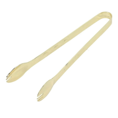 

Stainless Steel Ice Tongs Food Grade Prevents Slipping Sugar Food Kitchen Tweezers for Household Foods Gold Plated