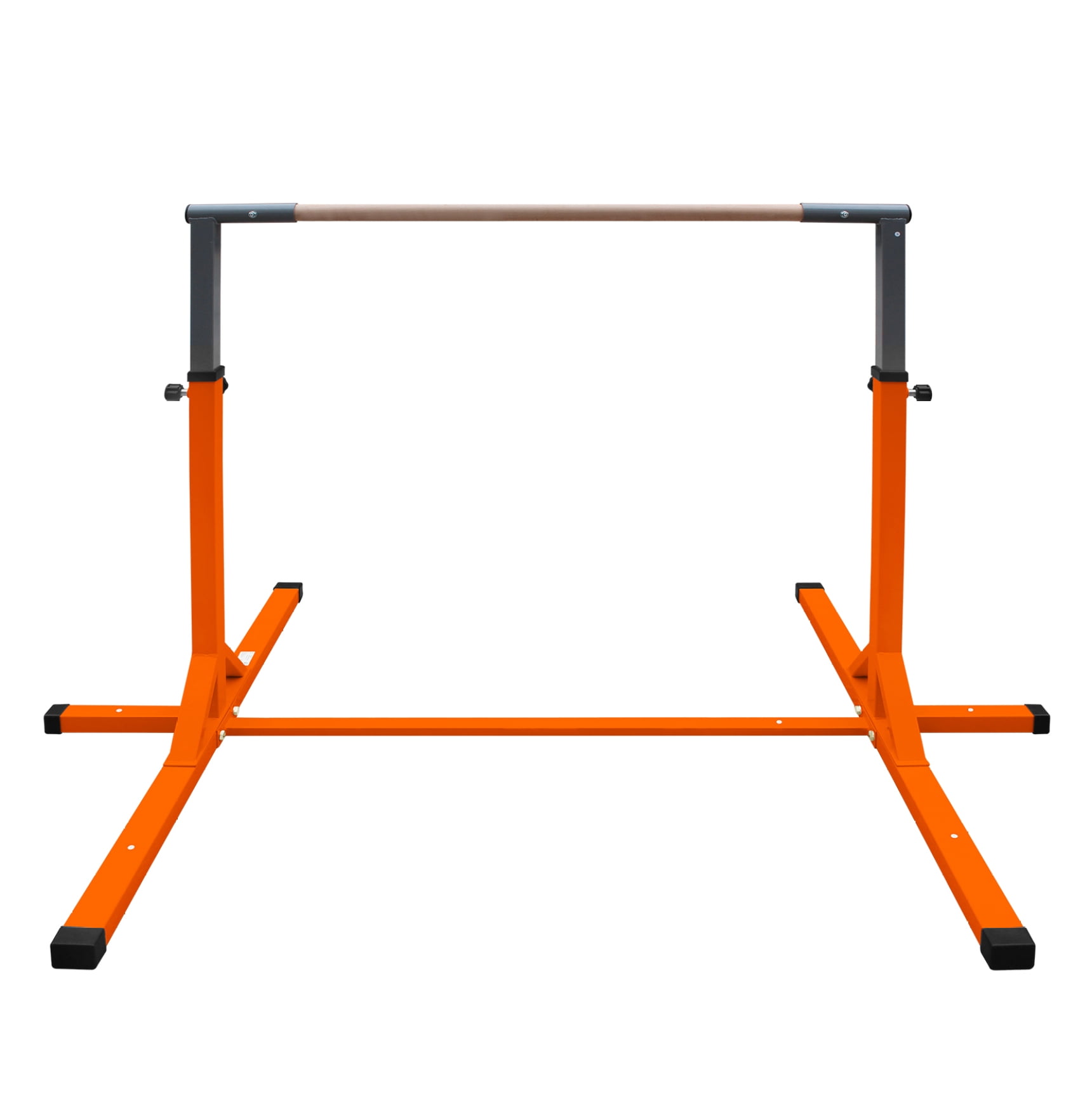 Gymnastic Bars for Kids with Mat, Adjustable Height Folding