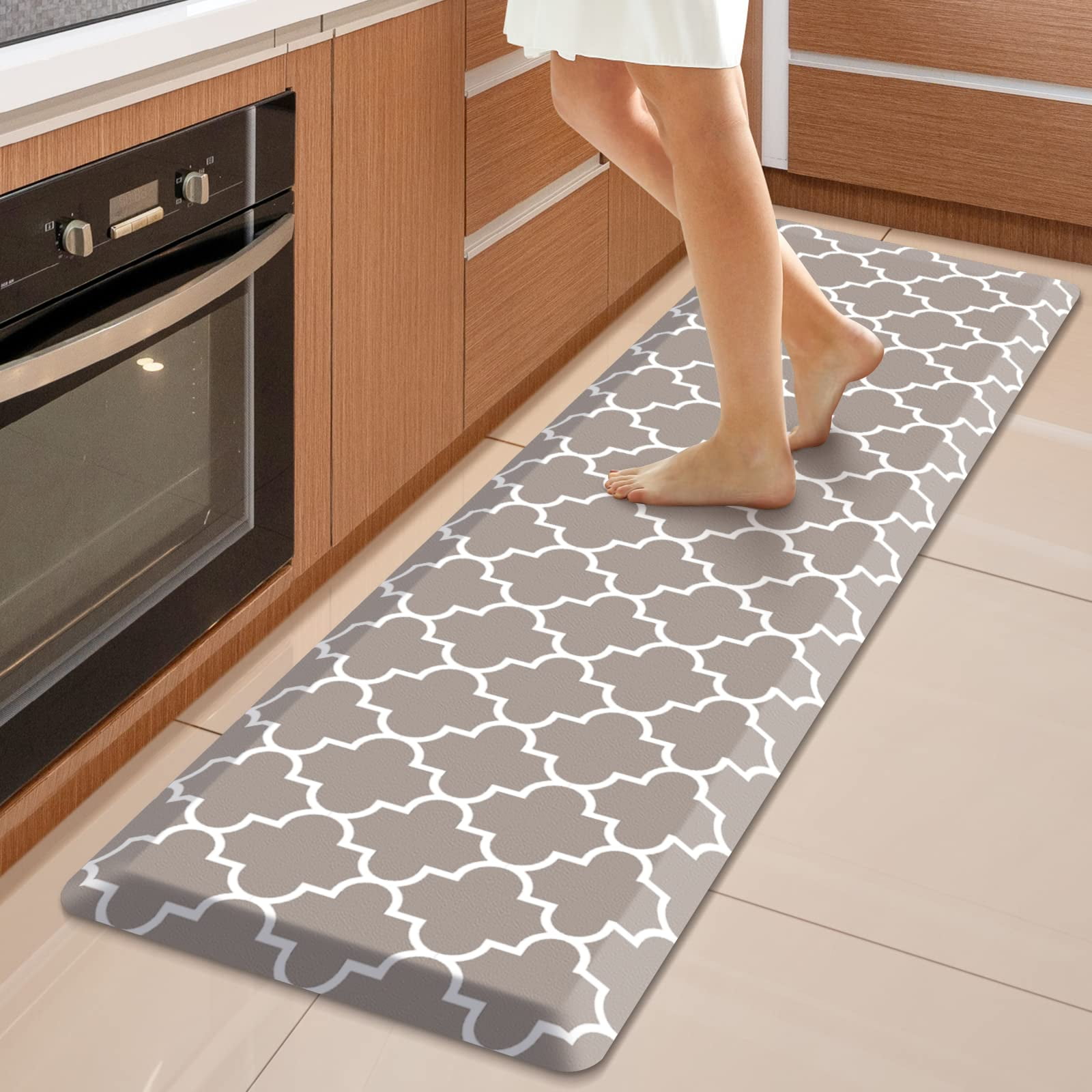Elegant Comfort Cushioned Anti Fatigue - Extra 3/4 inch Thick - Standing Comfort Kitchen Mat - Oversized - Waterproof, Non-Slip Backing Rug 