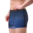 thumbnail image 4 of Balery Retro Blue Glitter Men's Boxer Briefs, Soft and Breathable Cotton Underwear with nylon Waistband-XX-Large, 4 of 9