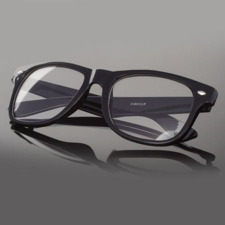 Fashion Retro Vintage Unisex Mens Womens Clear Lens Nerd Geek Glasses Eyewear