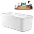 thumbnail image 4 of 59" Streamline N2100PBR Soaking Freestanding Tub and Tray With Internal Drain in Polished Brass, 4 of 8