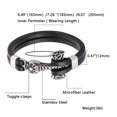 thumbnail image 6 of Terandius Double-Layer Black Leather Stylish Men's Bracelet, Men's Jewelry Gift, 6 of 6