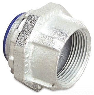 Threaded Knockout Thomas Betts 375 Insulated Knockout Hub Connector 2 Inch, Threaded ...