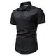 thumbnail image 1 of Camisa casual de manga corta con botones y solapa con estampado delgado para hombre Pompotops  oipoqjl43355, 1 of 9