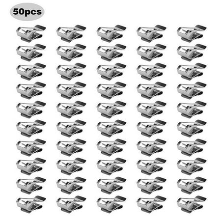 

Mduoduo 50 Pcs Edge Clip Solar Cable Value pack Cable Tie PV Clip Stainless Steel