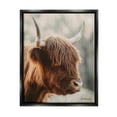 thumbnail image 2 of Stupell Industries Calm Highland Cow Cattle Portrait Horns Photography Photograph Luster Gray Floating Framed Canvas Print Wall Art, Design by Dakota Diener, 2 of 5