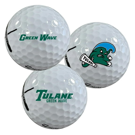 Tulane University Green Wave Logo Edition Officially Licensed NCAA Taylormade Distance  Golf Balls 12-Pack (Dozen)