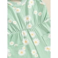 thumbnail image 7 of Suealasg Toddler Baby Girl Summer Clothes 6M 1T 2T 3T 4T Sleeveless Daisy 3D Ribbed Romper Shorts Jumpsuit Kids One Piece Outfit, 7 of 7