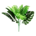 thumbnail image 2 of Hoja Trasera De Tortuga Artificial Tallo Flexible Falso Hoja De Planta Decoración De Hojas Realistas Hojas De Árboles Tropicales Reutilizables Para El Hogar Fiesta Boda Oficina Patio 35Cm / 13.76Inch Vogacara  HA018356-00, 2 of 6