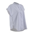thumbnail image 3 of Blusa George para Mujer, Kimona&nbsp;con Cuello Mao, Aletilla y Ruedos Redondeados Azul Talla EG, 3 of 4