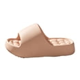 thumbnail image 2 of Women's Cloud Slides Pillow Slippers, Thick Sole EVA Shower Slides with Drainage Holes, Non-Slip Quick Dry Bathroom Sandals for Home Beach Pool Indoor Outdoor (Pink, 38), 2 of 3