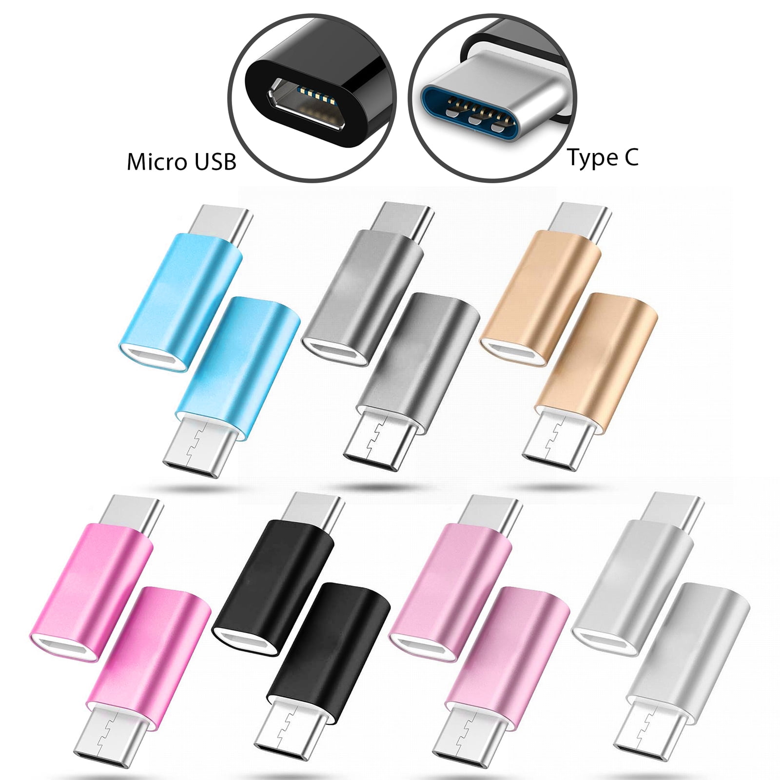 Afflux USBC Adapter Connector USB Type C Male to Micro USB Female Adapter Charge Sync Converter