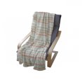 thumbnail image 4 of Bohemian Stripe Soft Flannel Fleece Throw Blanket, Theme Vintage Striped Abstract Patterns, Cozy Plush for Indoor and Outdoor Use, 50" x 70", Salmon Pale Blue Sepia, by Ambesonne, 4 of 6