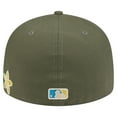 thumbnail image 4 of Men's New Era Olive Tampa Bay Rays Tonal Florals 59FIFTY Fitted Hat, 4 of 5