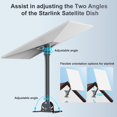 thumbnail image 3 of Soporte Starlink: compatible con soporte Starlink Gen 3. Kit de montaje en techo Starlink ajustable de acero inoxidable V3. Incluye tubo y adaptador para montaje en pared o techo (gris)., 3 of 7