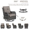 thumbnail image 6 of Bellefurn Outdoor Swivel Rocker Chairs Set of 2,Patio Wicker Swivel Glider Chairs Patio Rocking Chairs with Side Table Patio Furniture Set for Porch Deck Backyard Garden, 6 of 11