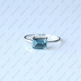thumbnail image 3 of Baguette Cut London Blue Topaz Solitaire Ring, 925 Sterling SIlver Ring, Stackable Ring, Minimalist Jewelry Handmade Fine Jewelry. Gift For Her., 3 of 5