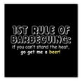 thumbnail image 1 of DistinctInk Custom Bumper Sticker - 4" x 4" Decorative Decal - Black Background - 1st Rule of Barbecuing - Get Me a Beer, 1 of 2