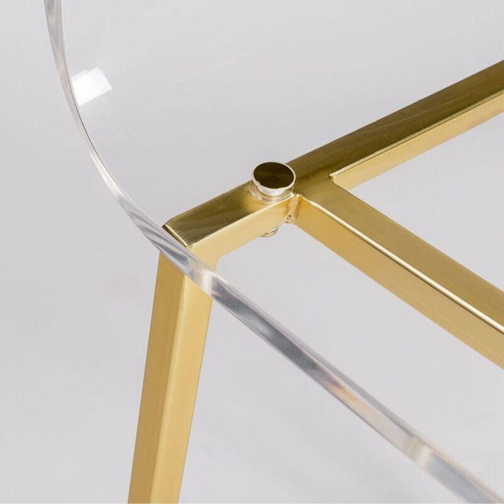 Heavenly Collection Clear & Gold Counter Stool