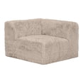 thumbnail image 2 of Furniture of America Pom Modern Faux Fur Modular Compressed Corner Chair, Taupe, 2 of 8