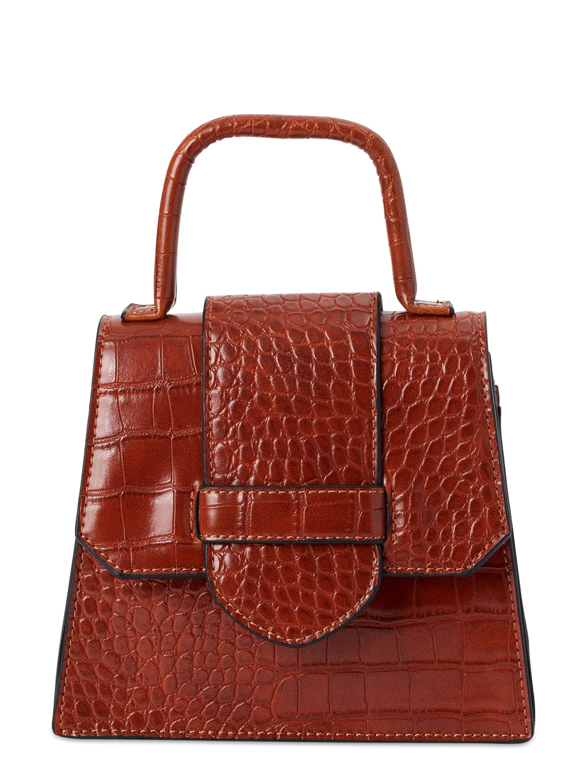 Scoop Scoop Women's Faux Croco Top Handle Mini Crossbody Bag