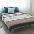 thumbnail image 4 of Grey Stripes Abstract Blanket Soft Cozy Warm Throw Blanket for Couch, Plush Fuzzy Flannel Fleece Blankets for Sofa, Geometric Spring Flowers Country Bed Blankets Lightweight Gifts for Women, 40"x50", 4 of 9