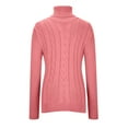 thumbnail image 3 of STETMN Women's Turtleneck Fall Sweater Soft Cable Knit Long Sleeve Loose Jumper Top, 3 of 5