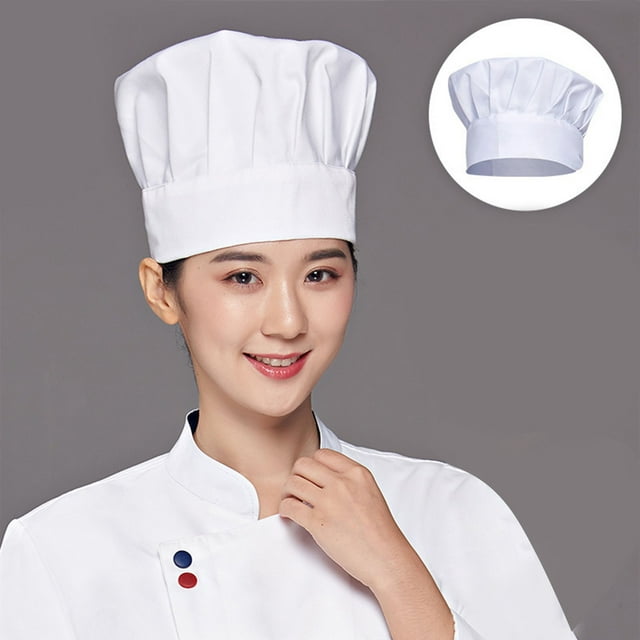 Gorro de chef con ajuste elástico, tamaño libre, gorro de tela para chef para mujeres, hombres, hoteles, universidades, escuelas, restaurantes, bares