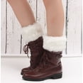 thumbnail image 3 of Funda para botas de lana tejida, cálida, con vuelta, para calcetines de piel sintética, para cubrir los pies de pierna corta, 3 of 5