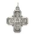 thumbnail image 1 of Sterling Silver Antiqued Reversible 4-way Medal, 1 of 2