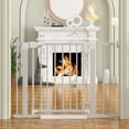 thumbnail image 5 of Muhub Dog Gate,39"H Pet Gate for Inside the House, 35.04"-37.8"W Extra Wide Pet Gate, Easy Install,White, 5 of 6