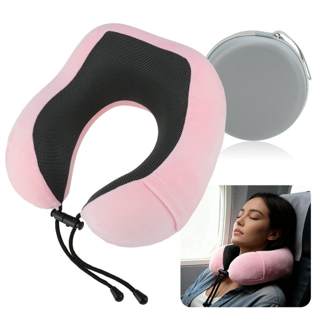 Almohada de Cuello Unique Bargains para Viajes en Avión 2025 Almohada de Cuello de Viaje Portátil Lavable