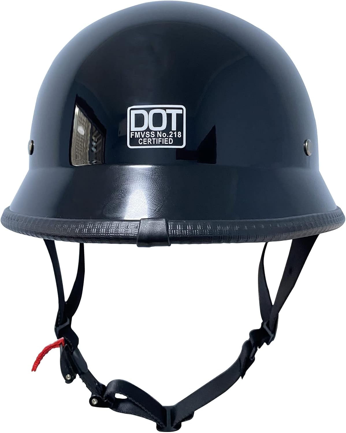 Motorcycle Helmet German Style Half Helmet Skull Cap Adult Men Women Shell Helmet, DOT Approved Retro Face Helmet for Cruiser Scooter Chopper (XL)
