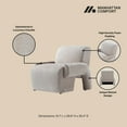thumbnail image 4 of Manhattan Comfort Verandah Accent Chair with Solid Wood Frame in Beige, 4 of 11